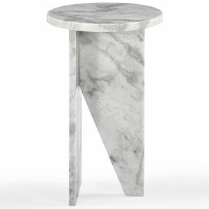 Safavieh Devlin Marble Drink Table White SFV9734B