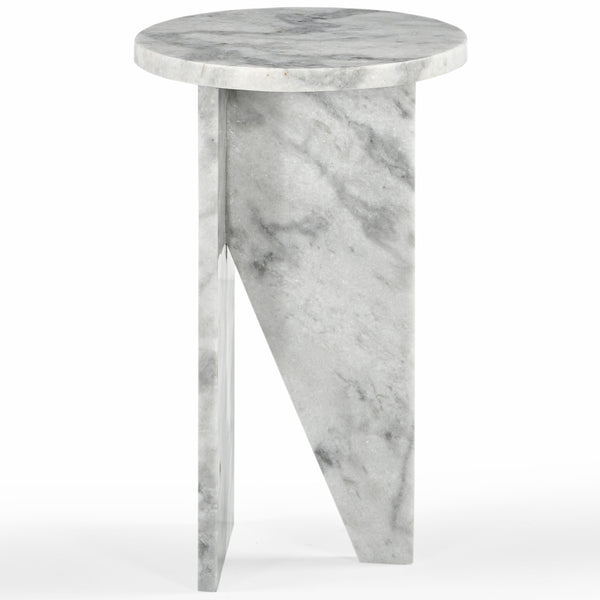 Safavieh Devlin Marble Drink Table White SFV9734B