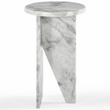 Safavieh Devlin Marble Drink Table White SFV9734B