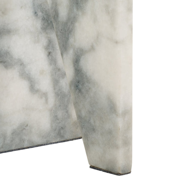 Safavieh DEVLIN Marble Drink Table - Luxe Accent Piece for Modern Spaces, Ideal for Beverages and Decor White SFV9734B