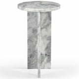 Safavieh Devlin Marble Drink Table White SFV9734B