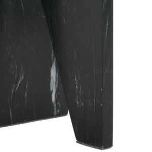 Safavieh DEVLIN Marble Drink Table - Luxe Accent Piece for Modern Spaces, Ideal for Beverages and Decor Black SFV9734C