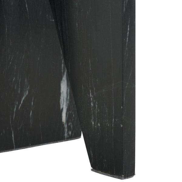 Safavieh DEVLIN Marble Drink Table - Luxe Accent Piece for Modern Spaces, Ideal for Beverages and Decor Black SFV9734C