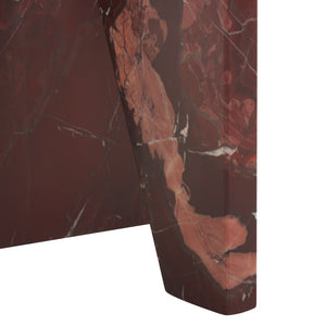 Safavieh DEVLIN Marble Drink Table - Luxe Accent Piece for Modern Spaces, Ideal for Beverages and Decor Red SFV9734D