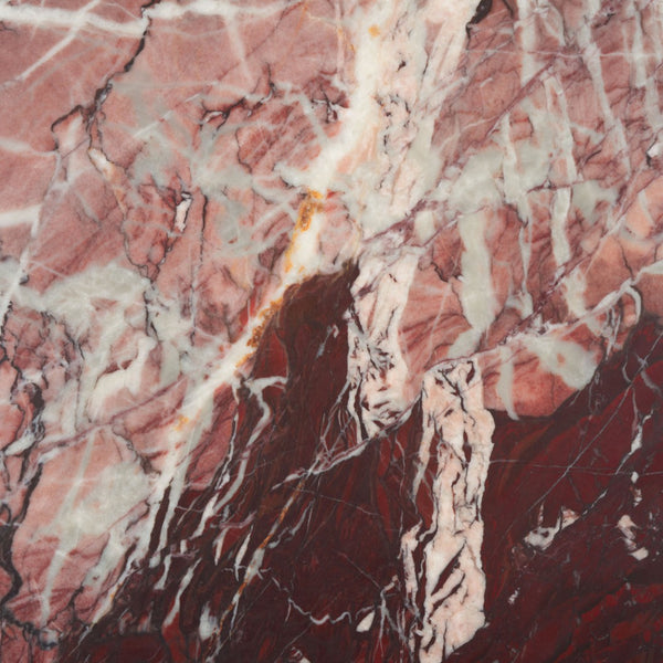 Safavieh DEVLIN Marble Drink Table - Luxe Accent Piece for Modern Spaces, Ideal for Beverages and Decor Red SFV9734D