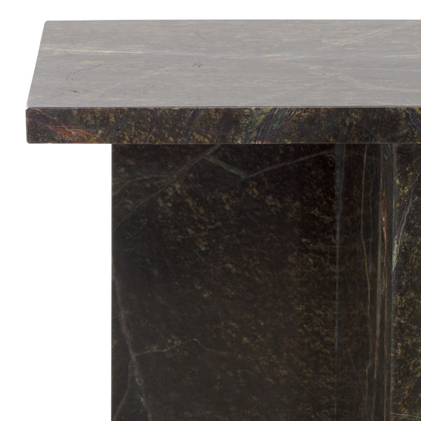 Safavieh Adriano 2 Leg Marble Accent Table Green ,Brown Marble, Marble Sfv9739B