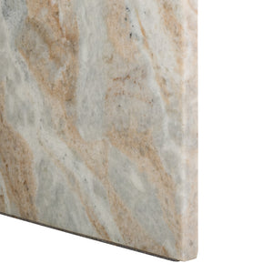 Safavieh Adriano 2 Leg Marble Accent Table White ,Brown Marble, Marble Sfv9739D