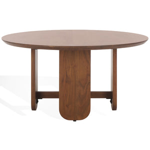Safavieh Raybelina Round Wood Coffee Table Walnut, Iron Wood, Acacia Wood Sfv9742A