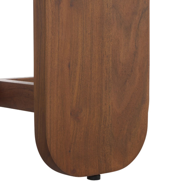 Safavieh Raybelina Round Wood Coffee Table Walnut, Iron Wood, Acacia Wood Sfv9742A