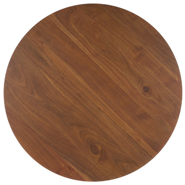 Safavieh Raybelina Round Wood Coffee Table Walnut, Iron Wood, Acacia Wood Sfv9742A