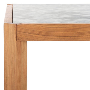 Safavieh Bernardi Marble Top Accent Table - Elevate Your Home Decor With Elegant Acacia Wood And Marble Design Natural ,White Wood ,Marble Sfv9743a-2bx