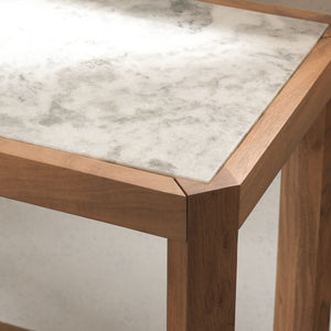 Safavieh Bernardi Marble Top Console Table - Elegant Acacia Wood Frame With Opulent Marble Surface For Style Natural ,White Wood ,Marble Sfv9745a-2bx