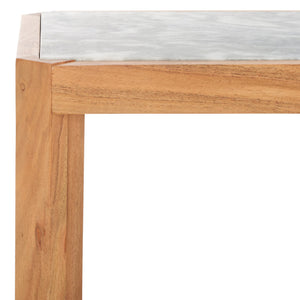 Safavieh Bernardi Marble Top Console Table - Elegant Acacia Wood Frame With Opulent Marble Surface For Style Natural ,White Wood ,Marble Sfv9745a-2bx