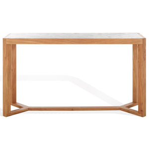 Safavieh Bernardi Marble Top Console Table - Elegant Acacia Wood Frame With Opulent Marble Surface For Style Natural ,White Wood ,Marble Sfv9745a-2bx