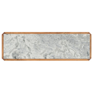 Safavieh Bernardi Marble Top Console Table - Elegant Acacia Wood Frame With Opulent Marble Surface For Style Natural ,White Wood ,Marble Sfv9745a-2bx