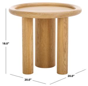 Safavieh Madelynn Round Wood Accent Table – Natural Oak Charm For Living Room & Entryway Decor Elegance Natural Wood Sfv9746a