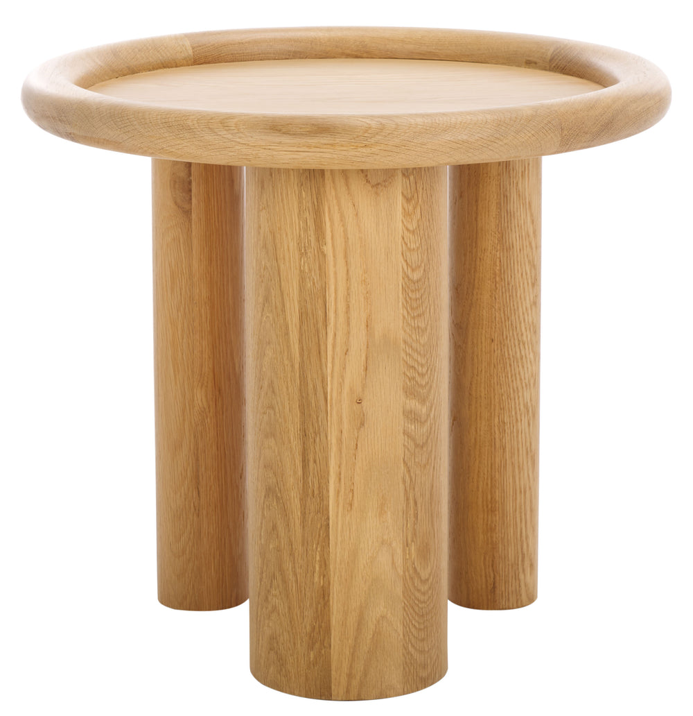 Safavieh Madelynn Round Wood Accent Table – Natural Oak Charm For Living Room & Entryway Decor Elegance Natural Wood Sfv9746a