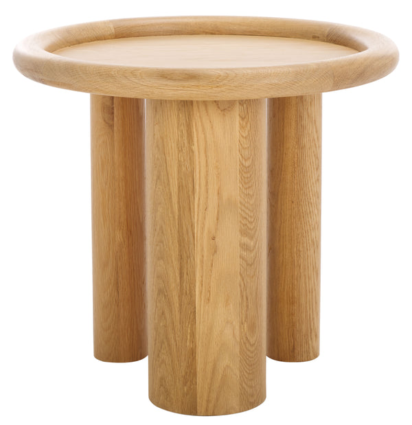 Safavieh Madelynn Round Wood Accent Table – Natural Oak Charm For Living Room & Entryway Decor Elegance Natural Wood Sfv9746a