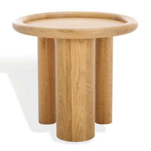 Safavieh Madelynn Round Wood Accent Table – Natural Oak Charm For Living Room & Entryway Decor Elegance Natural Wood Sfv9746a