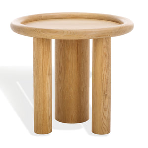 Safavieh Madelynn Round Wood Accent Table – Natural Oak Charm For Living Room & Entryway Decor Elegance Natural Wood Sfv9746a