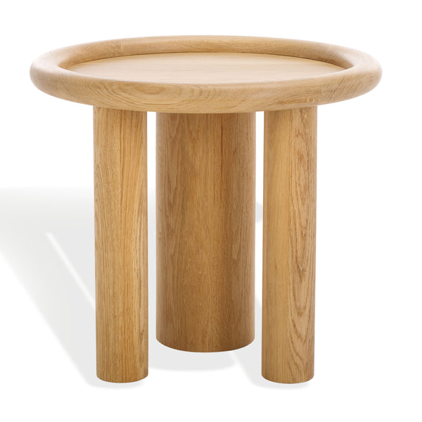 Safavieh Madelynn Round Wood Accent Table – Natural Oak Charm For Living Room & Entryway Decor Elegance Natural Wood Sfv9746a