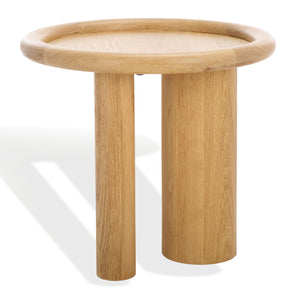 Safavieh Madelynn Round Wood Accent Table – Natural Oak Charm For Living Room & Entryway Decor Elegance Natural Wood Sfv9746a