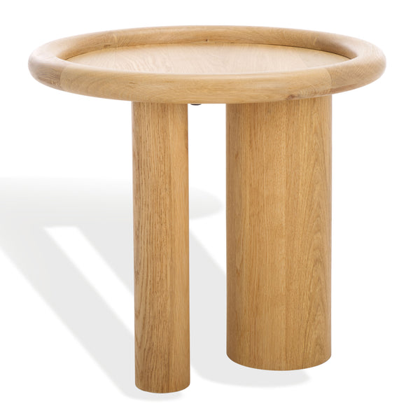 Safavieh Madelynn Round Wood Accent Table – Natural Oak Charm For Living Room & Entryway Decor Elegance Natural Wood Sfv9746a