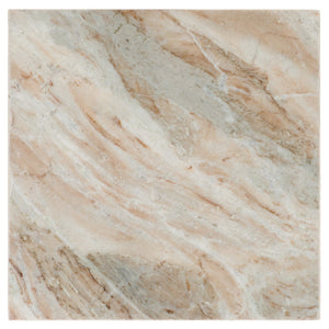 Safavieh Katharina Marble Plinth Accent Table White Marble ,Plywood, Marble Sfv9749A