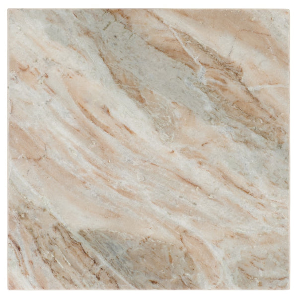 Safavieh Katharina Marble Plinth Accent Table White Marble ,Plywood, Marble Sfv9749A