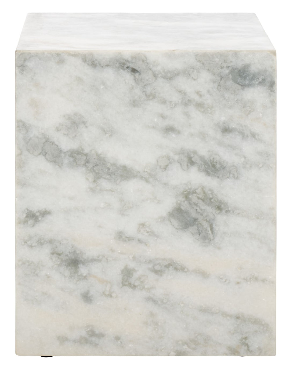 Safavieh Katharina Marble Plinth Accent Table Brown ,White Marble ,Plywood, Marble Sfv9749B