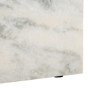 Safavieh Katharina Marble Plinth Accent Table Brown ,White Marble ,Plywood, Marble Sfv9749B