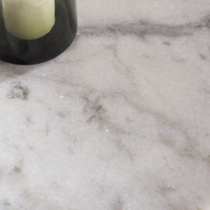 Safavieh Leahbryanna Round Marble Drink Table - Chic Accent Piece For Modern Living Room Sophistication White Marble Sfv9750a