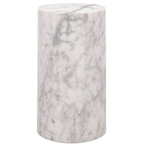 Safavieh Leahbryanna Round Marble Drink Table - Chic Accent Piece For Modern Living Room Sophistication White Marble Sfv9750a