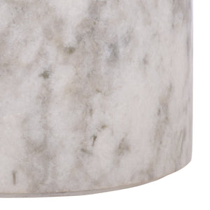 Safavieh Leahbryanna Round Marble Drink Table - Chic Accent Piece For Modern Living Room Sophistication White Marble Sfv9750a