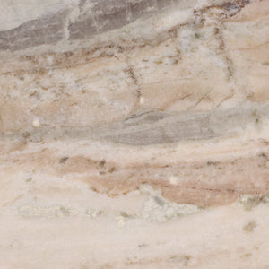 Safavieh Leahbryanna Round Marble Drink Table - Chic Accent Piece For Modern Living Room Sophistication White ,Brown Marble Sfv9750b