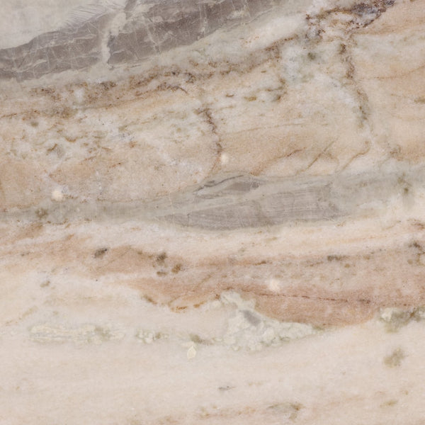 Safavieh Leahbryanna Round Marble Drink Table - Chic Accent Piece For Modern Living Room Sophistication White ,Brown Marble Sfv9750b