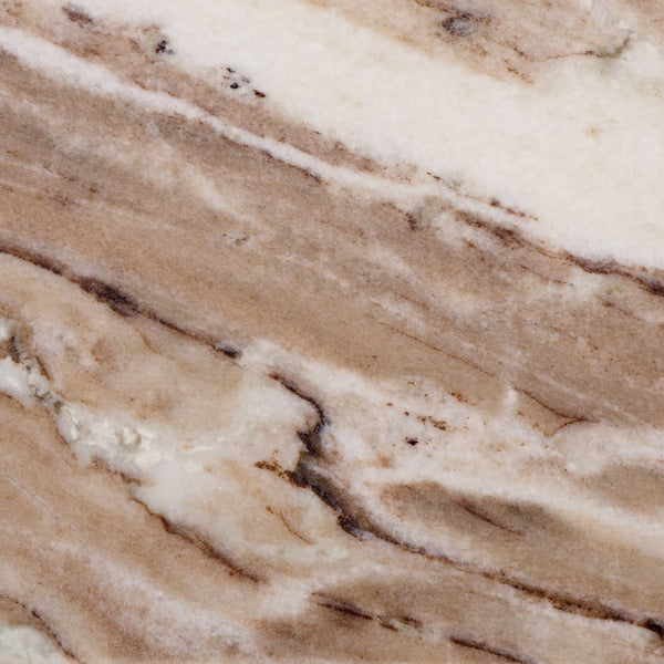 Safavieh Leahbryanna Triangle Marble Drink Table - Chic Accent Piece For Modern Living Spaces And Decor White ,Brown Marble Sfv9751b