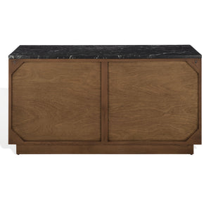 Lilybelle Marble Top 4-Drawer Dresser — Elegant Walnut Veneer, Durable Marble Surface, Ample Storage