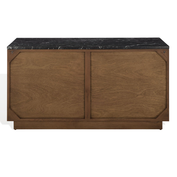 Lilybelle Marble Top 4-Drawer Dresser — Elegant Walnut Veneer, Durable Marble Surface, Ample Storage