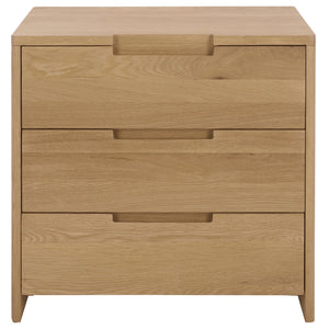Safavieh Riverside Oak Wood 3 Drawer Nightstand In Natural Finish - Timeless Elegance For Any Decor Natural Oak Wood Sfv9759a