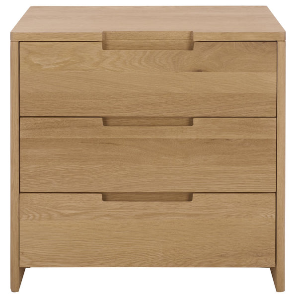Safavieh Riverside Oak Wood 3 Drawer Nightstand In Natural Finish - Timeless Elegance For Any Decor Natural Oak Wood Sfv9759a