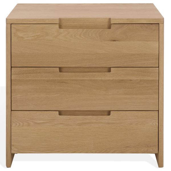 Safavieh Riverside Oak Wood 3 Drawer Nightstand In Natural Finish - Timeless Elegance For Any Decor Natural Oak Wood Sfv9759a