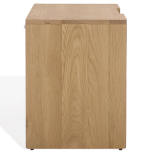 Safavieh Riverside Oak Wood 3 Drawer Nightstand In Natural Finish - Timeless Elegance For Any Decor Natural Oak Wood Sfv9759a