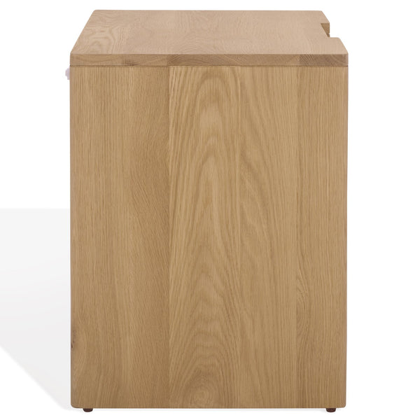 Safavieh Riverside Oak Wood 3 Drawer Nightstand In Natural Finish - Timeless Elegance For Any Decor Natural Oak Wood Sfv9759a