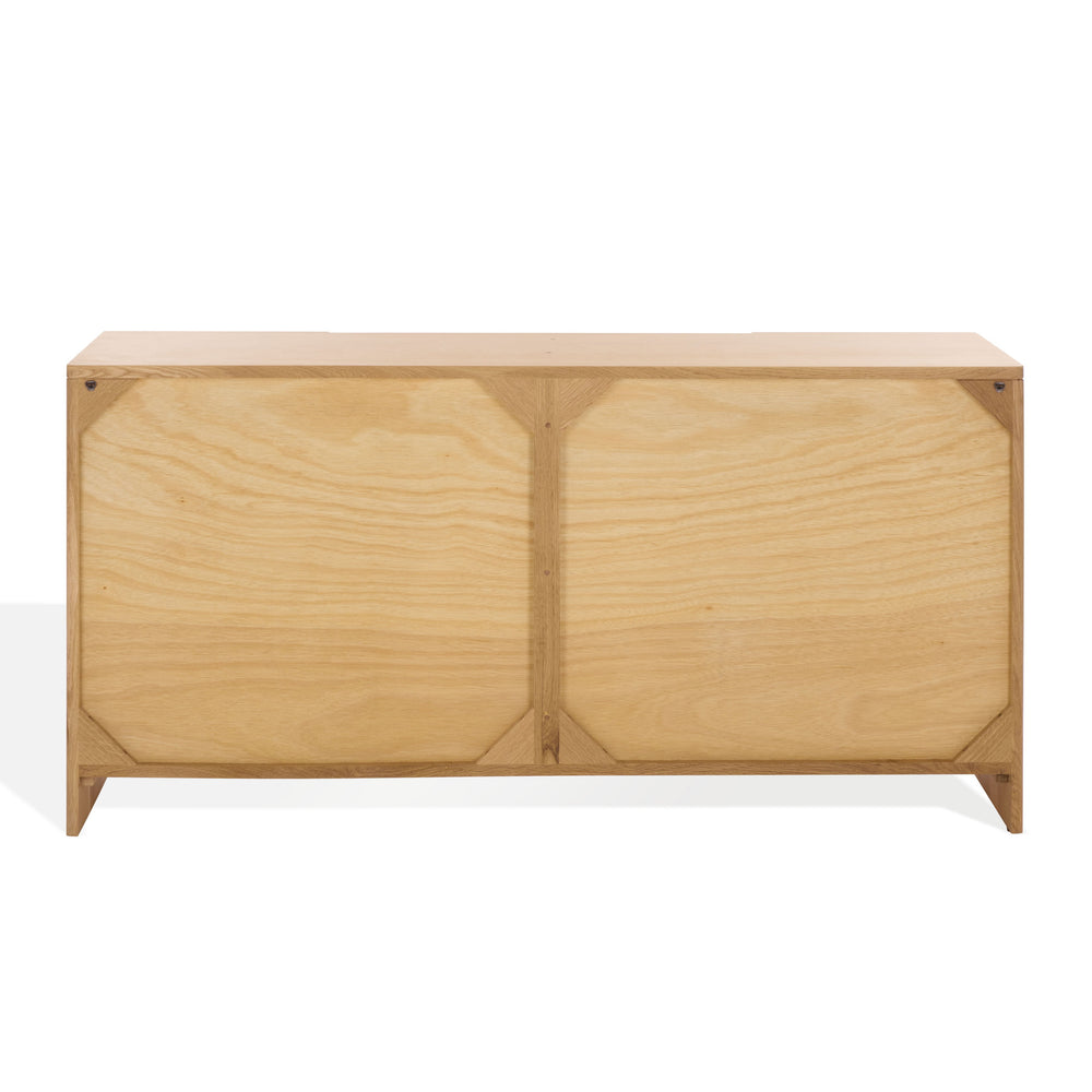 Riverside Oak Wood 6-Drawer Dresser — Spacious 59" Storage Chest With Smooth-Glide Drawers, Rustic Finish