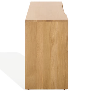 Riverside Oak Wood 6-Drawer Dresser — Spacious 59" Storage Chest With Smooth-Glide Drawers, Rustic Finish