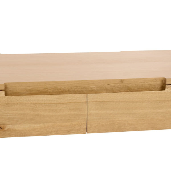 Safavieh RIVERSIDE Oak Wood Coffee Table with 4 Drawers - Natural Finish, Elegant Design for Modern Living SFV9761A
