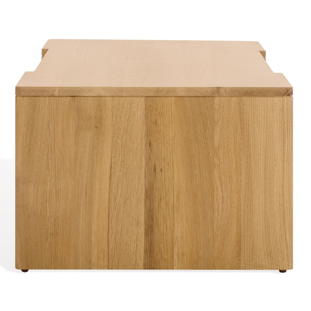 Safavieh RIVERSIDE Oak Wood Coffee Table with 4 Drawers - Natural Finish, Elegant Design for Modern Living SFV9761A