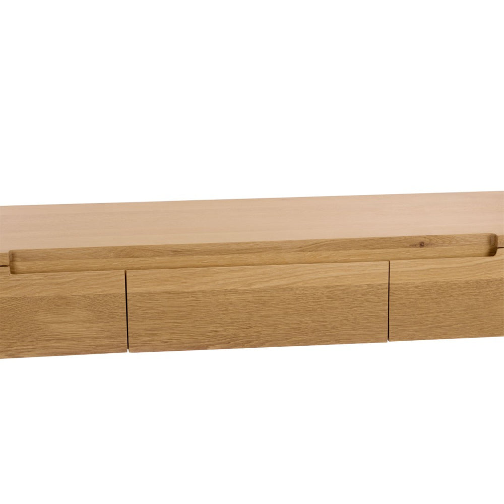 Safavieh RIVERSIDE Console Table – Natural Oak 3 Drawer Design for Entryway, Hallway, or Living Room Elegance SFV9762A