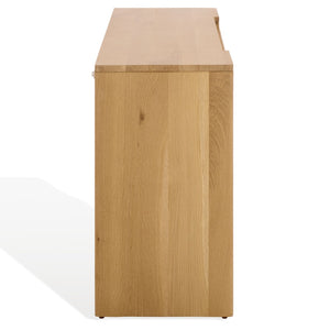 Safavieh RIVERSIDE Console Table – Natural Oak 3 Drawer Design for Entryway, Hallway, or Living Room Elegance SFV9762A